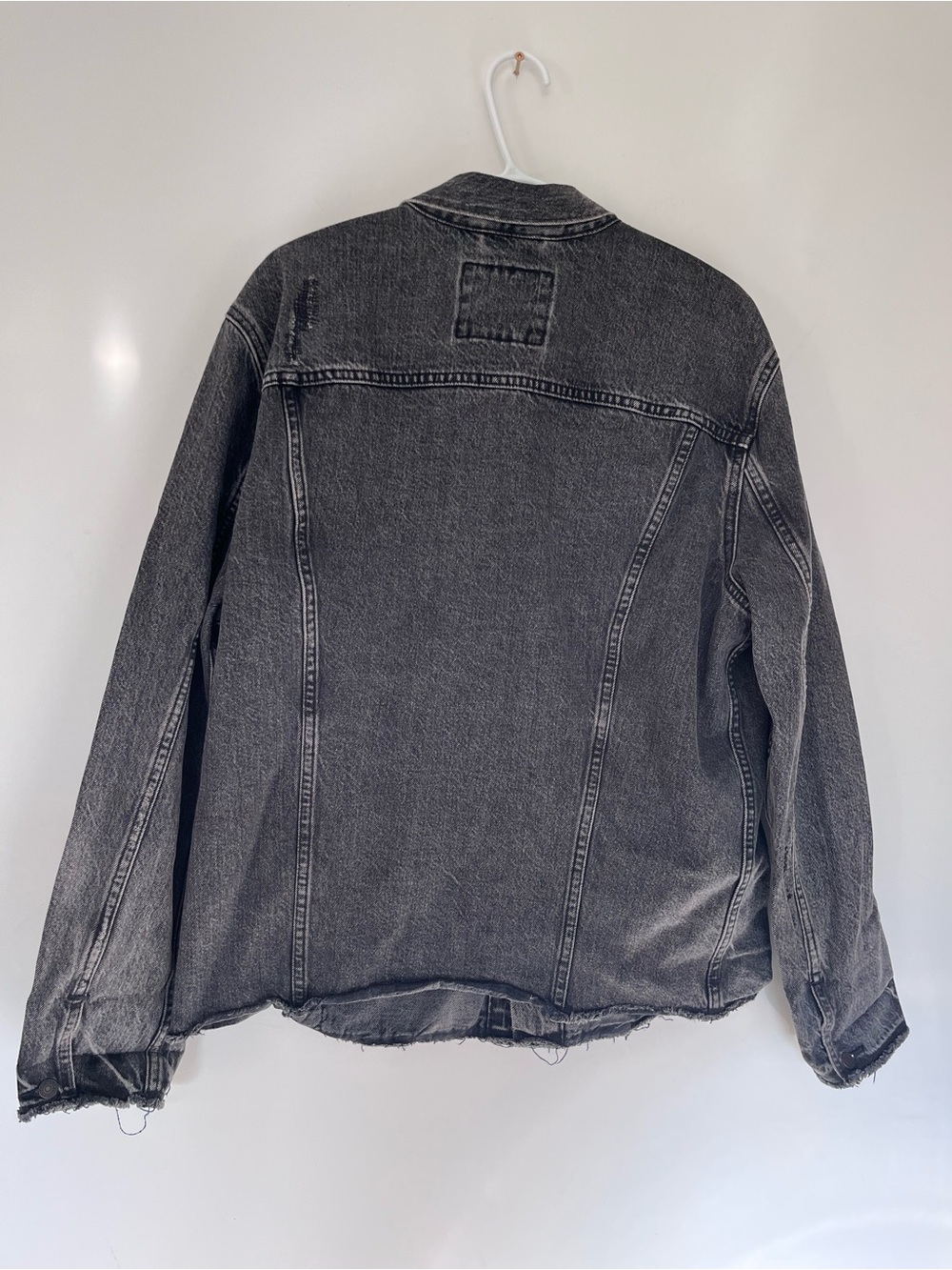 Levi's Men's XL Altered Trucker Denim Jacket Black / Washed Grey Jean Jacket - Picture 2 of 13